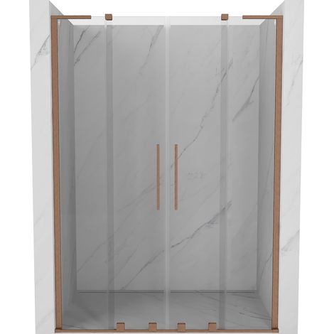 Mexen Velar L Duo Schiebetür 150 cm, transparent, gebürstetes Kupfer - 871-150-003-02-65 (1/5)