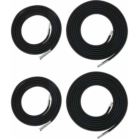 Élastique de rechange - 4 pièces - 2,2 m et 1,4 m - Corde élastique de rechange - Élastique de réparation - Cordon élastique - Élastique - noir - pour chaise longue Relax (1/5)