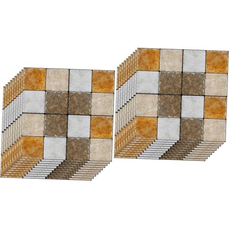 Lot de 2 Autocollants Muraux en Pvc pour Carrelage de Cuisine 30 Pièces (1/5)