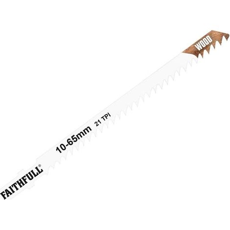 Faithfull Pack of 5 T301CD Wood Jigsaw Blades for Precise Cutting