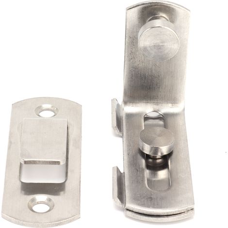 Verrou de grange à angle droit, loquet en acier inoxydable pour porte coulissante, accessoire de quincaillerie robuste (1/5)