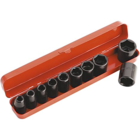 Sealey Premier Impact Socket Set 1/2""Sq Drive 10pc AK56/11M