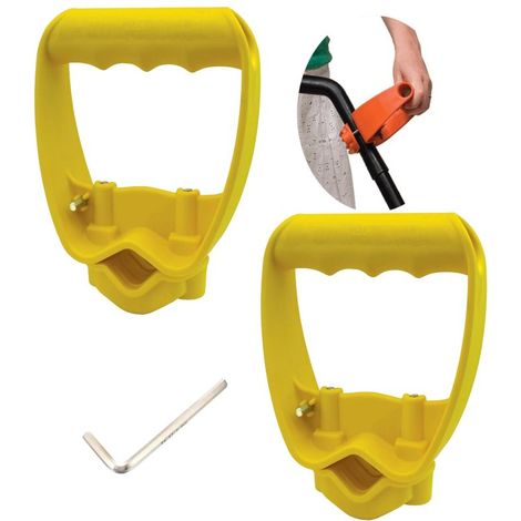 Accessorio ergonomico per impugnature di attrezzi - Set di 2 impugnature ergonomiche per pale o rastrelli, per un lavoro senza sforzo