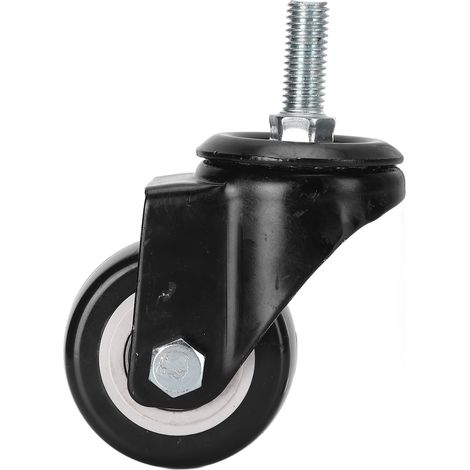 Roue pivotante à roulement double, 2,5 pouces, silencieuse, lourde, M12, accessoire de remplacement (1/5)