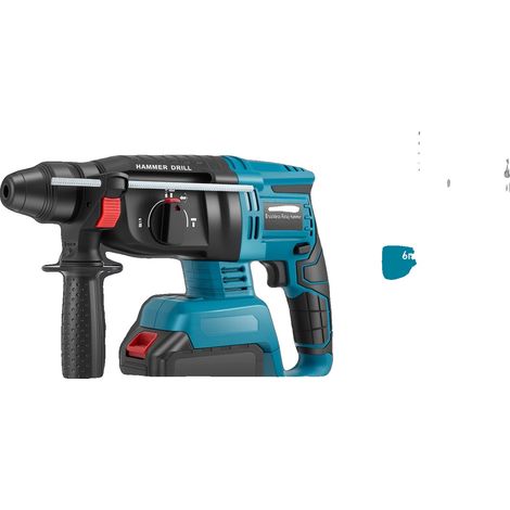 Taladro percutor inalámbrico, motor sin escobillas, energía de impacto de 2,5 J, azul (1/2)