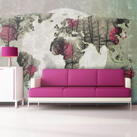 Papier Peint "Map of the World Howling To the Moon" 270 x 350 cm (1/2)