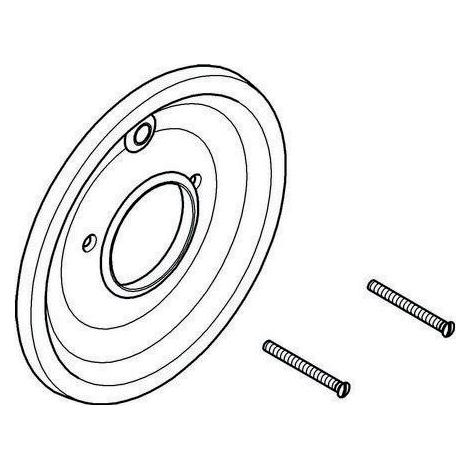 Rosette 46057 d: 170mm für Einhandmischer weiß (1/2)