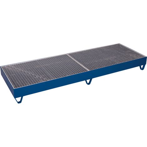 VARIOfit Auffangwanne mit Gitterrost für 4 Fässer a 200 Ltr 2.390 x 800 mm