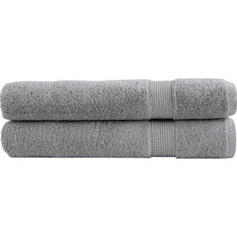 vidaXL Toallas de sauna SOLUND 2 unidades gris 80x200 cm 600 gsm