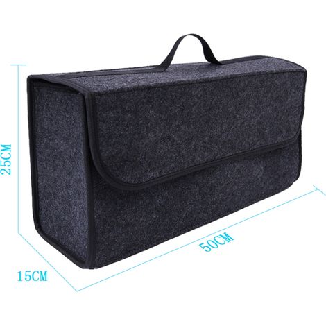 Boîte de rangement souple pour voiture, sac de coffre, organisateur de voyage, accessoires de voiture, gris foncé (1/5)