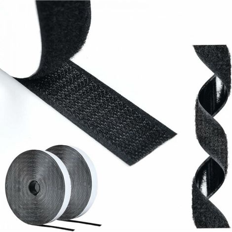 5 m kratzfestes Klettband, selbstklebendes Klettband, 20 mm starke Klettbänder für Zuhause, Heimwerken und Basteln (1/4)