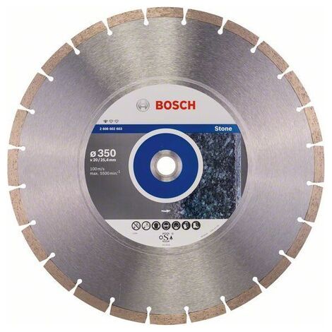 Bosch Professional 1 x lama diamantata deStandard per pietra, per calcestruzzo, pietra, granito, Ø 350 x 20/25,40 x 3,1 x 10 mm, Accessori per seghe de Mesa, Seghe a benzina (1/5)