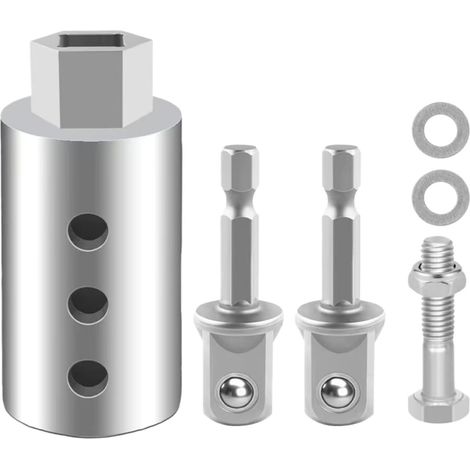 Adaptateur de perceuse pour vérin de remorque eur en Acier  Adaptateur de douilles Pour camping-car, bateau, fourgon, garage, routier, chantier, entretien automobile (1/5)
