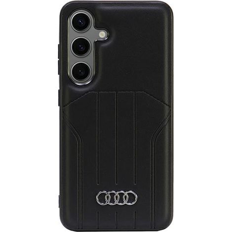 Custodia rigida Audi MagSafe S24 S921 in pelle sintetica nera/nera (AU-TPUPCMS24-Q5/D1-BK) (1/5)
