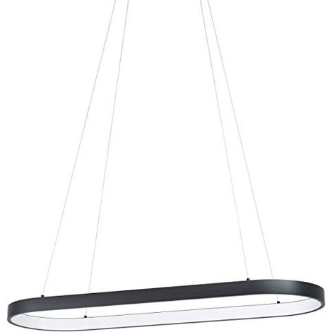 Lampadario A Sospensione Contemporaneo Codriales Acciaio Nero 1 Luce Led 27W (1/4)