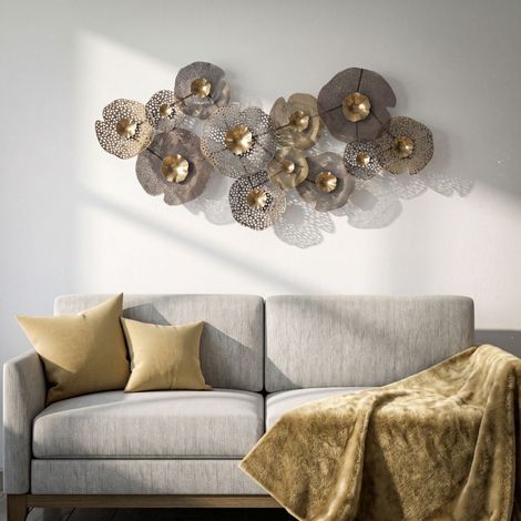 Panneau décoratif mural en métal, 119x7x59,5 cm, Holes (1/5)