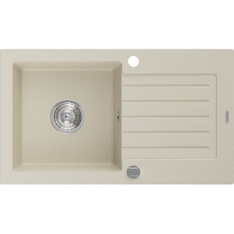 Mexen Pablo Granitspüle mit einem Becken und einer Abtropffläche 752 x 436 mm, Beige - 6510751010-69 (1/5)
