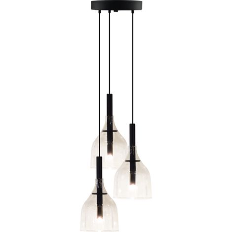 Lampada sospensione Shilo Botor nera 3 luci G9 Ø20 (1/2)