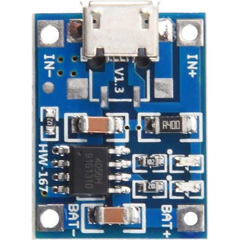 18650 Lithium-Ionen-Akkuladegerät mit Micro-USB 1A für TP4056-Modul (1/5)