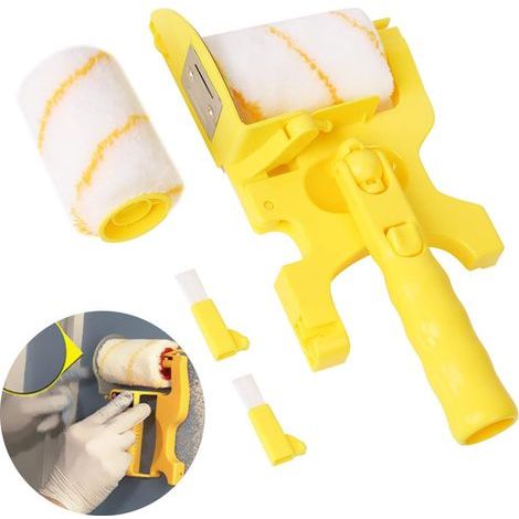 Set Long Handle Paint Edger Roller Brush, Multifunctional Removable Cleaning Brush Safe Tools for Ceiling Wall. (1/5)