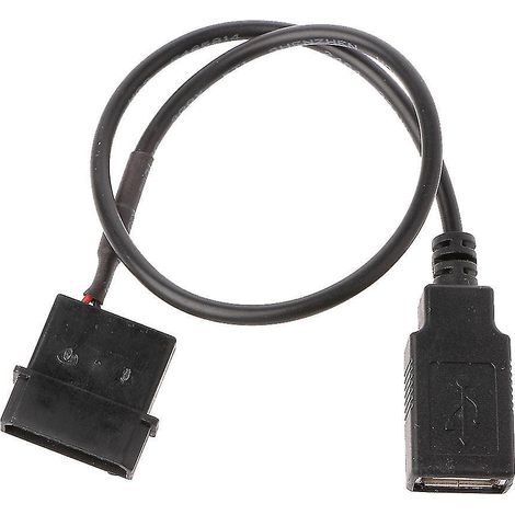 Câble adaptateur secteur Molex 2 broches vers USB femelle 5 V