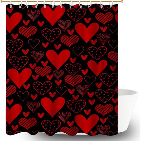 Rideau de bain en polyester 180x180 Étanche protection douche pour jeune couple emménageant (1/5)
