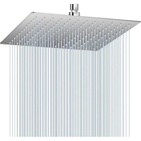 Regendusche 30cm Gebürstetes Nickel, Edelstahl, Wassersparend, Anti-Kalk-Düsen (1/5)