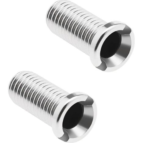 Lot de 2 vis de passoire d'évier de cuisine en acier inoxydable 304 épais Connecteur fileté pour déchets Vis de boulon d'évier M12 × 25 mm (1/5)