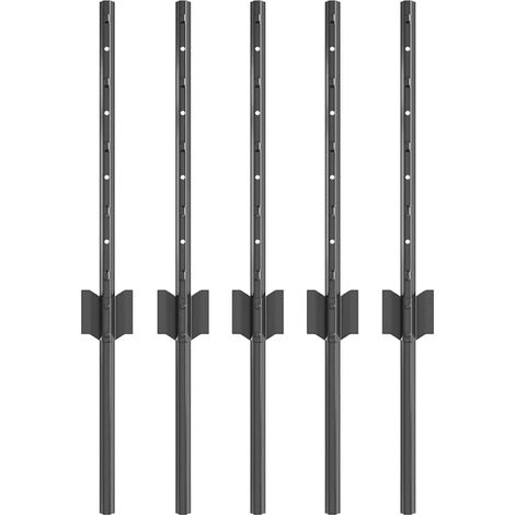 Palo per recinzione interrato 5 pz Grigio 80 cm (1/5)