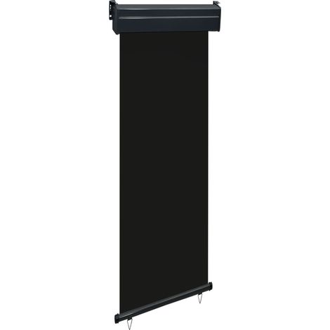 Auvent Marquise latéral de balcon, Store Banne pour Jardin Balcon Terrasse, 60x250 cm Noir OIB9502E (1/5)