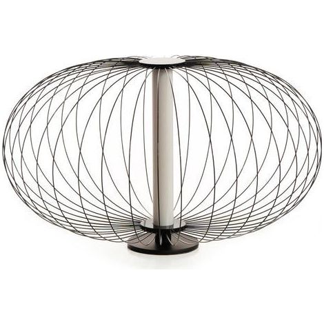 Lámpara de mesa LED con pantalla de acero negro brillante 50x50xh. 29 cm (1/5)