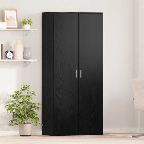 Highboard Roble negro 80 x 39 x 178 cm Madera contrachapada vidaXL (1/5)
