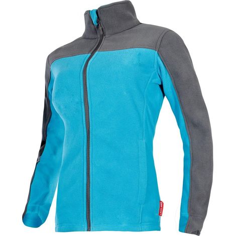 Lahti-Pro Blouson polaire femme turquoise chaud confortable (1/2)