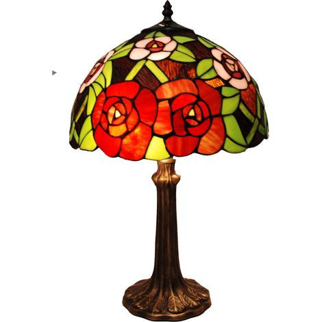 Mittelgroße Tischlampe mit geformtem Sockel und Lampenschirm mit 30 cm Durchmesser der New York-Serie