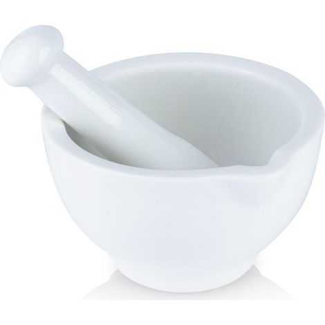 Mortero cerámica blanco diámetro 10 cm (1/3)