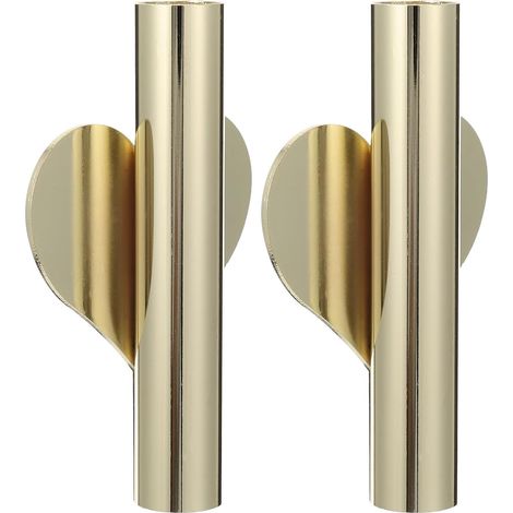 Ensemble de 2 vases muraux tubulaires en céramique, fixation créative sans perçage, idéal (1/5)