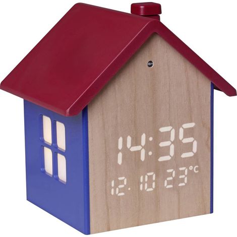 TFA Dostmann 60.2046.06 Quarzo Sveglia Blu, Rosso, Legno Tempi di allarme 1 (1/5)
