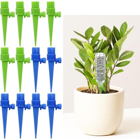 12/24 Pieces Automatic Indoor Sprinkler, Improved Automatic Plant Sprinkler for Holidays, Holiday Plant, Drip Watering with Reservoir, Drip Bottle (1/5)