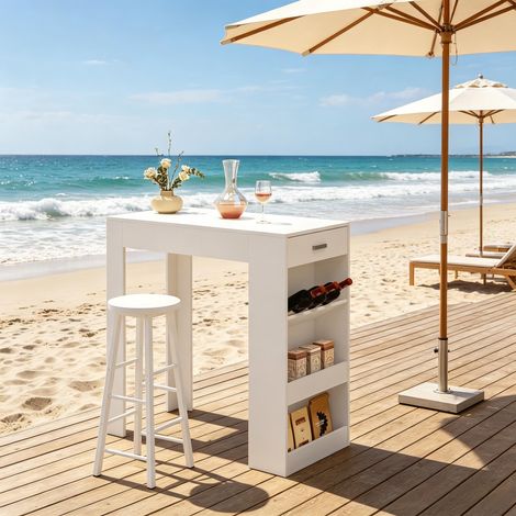 Table de bar élégante, table à manger confortable, table de travail pratique, table de bistro, livraison avec la table uniquement (1/5)