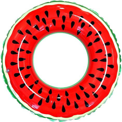 Bouée gonflable en forme de pastèque pour enfants, pour piscines un accessoire flottant conçu pour les jeux aquatiques récréatifs.-AquaForge (1/5)