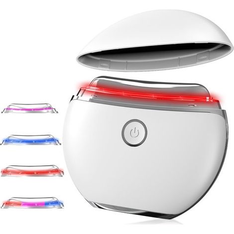 Appareil de massage facial EMS Gua Sha – 4 en 1 Microcourant et chaleur – Raffermissement de la peau – Soin du visage électrique rechargeable (1/5)