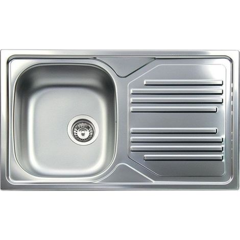 Apell TM861ILBC Serie Atmosfera Lavello da Incasso 1 Vasca Gocciolatoio Sinistro Acciaio Prelucidato