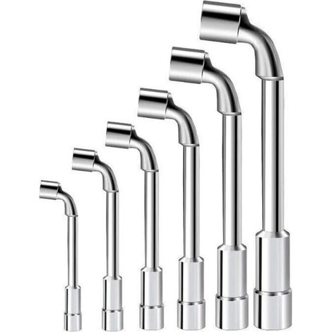 6 pièces clés à pipe débouchées en L 7/8/9/10/11/12 mm pour réparations, canalisations, entretien de vélos et de res (1/4)