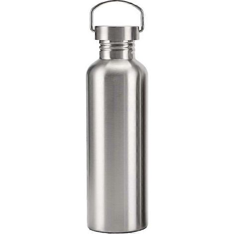 Wiederverwendbare Edelstahl-Trinkflasche mit breiter Öffnung, 1000 ml, Edelstahldeckel. Ideal für Sport, Reisen und den täglichen Gebrauch.