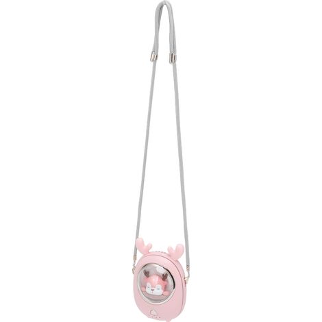 Verstellbarer, leiser, tragbarer, tragbarer Nackenventilator in niedlicher Tierform mit 3 Geschwindigkeitsstufen, USB-Aufladung, ohne Rotorblätter und ohne Rotorblätter. (1/5)