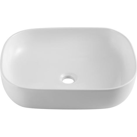 Slim 50x40 cm vasque à poser sans trop-plein, blanc (SLM5040)