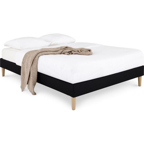 Sommier tapissier QUIMPER Noir 140x190 cm