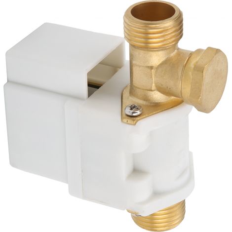 Électrovanne à filetage G1/2" normalement fermée, entrée en position fermée, composants de commande industrielle, 12 V CC (1/5)