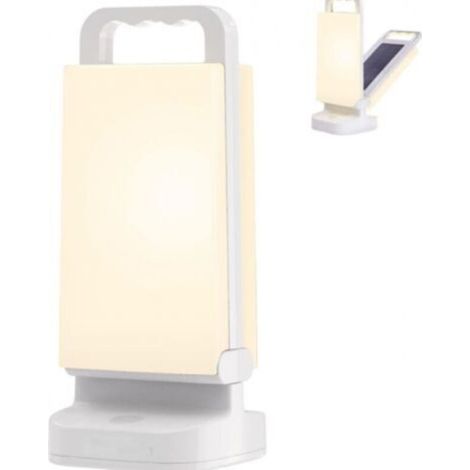 Wiederaufladbare Solar-Campinglampe, tragbare Campinglampe mit einstellbarer Helligkeit, 4400 mAh Powerbank, wasserdichte LED-Campinglampe für Camping, Angeln, Wandern [Energieklasse A]