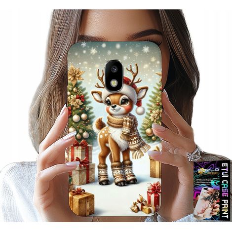 Custodia per Samsung Galaxy J5 2017 - renne, motivi natalizi + vetro (1/5)